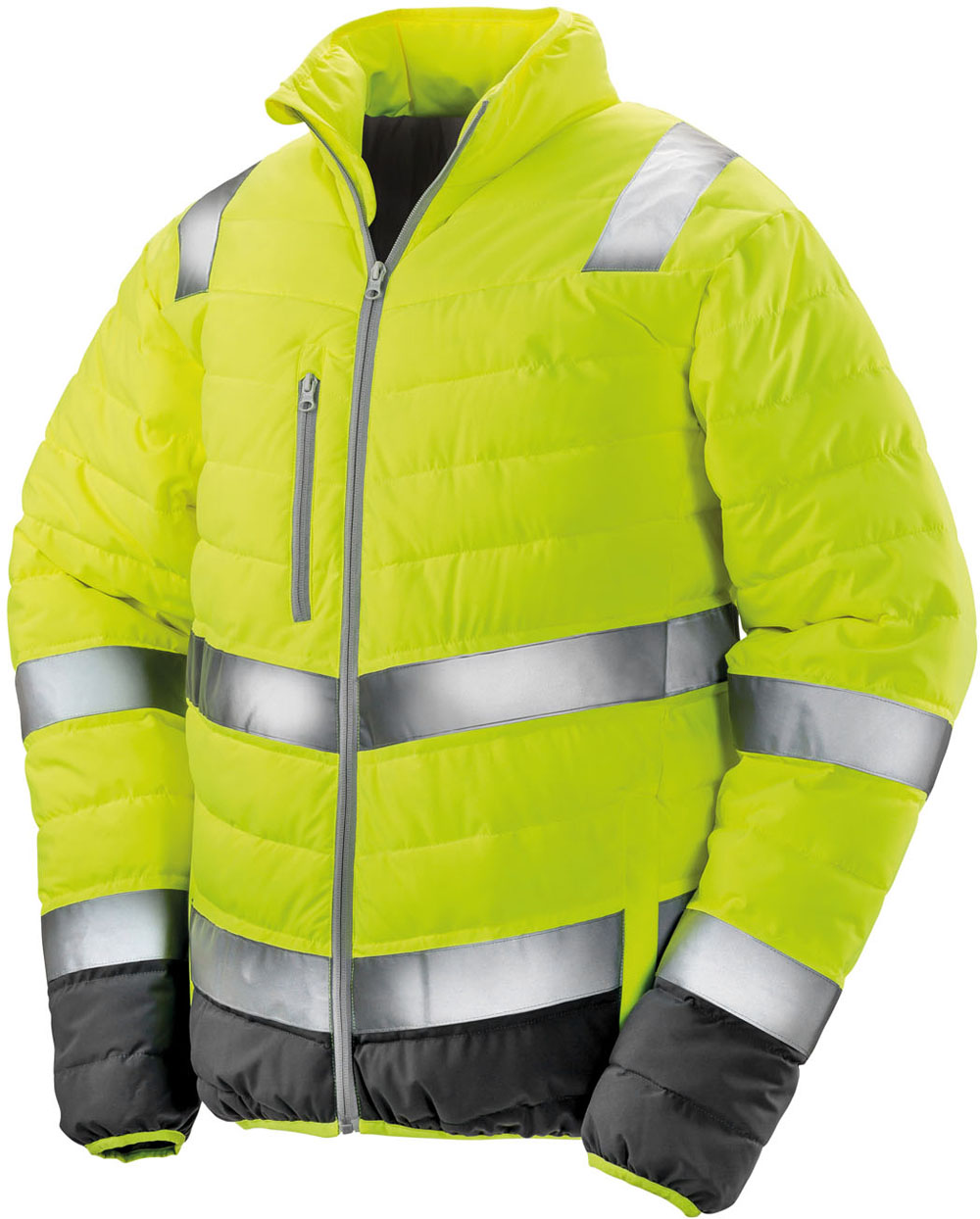 Gefütterte Herren-Sicherheitsjacke mit Reflektionsstreifen