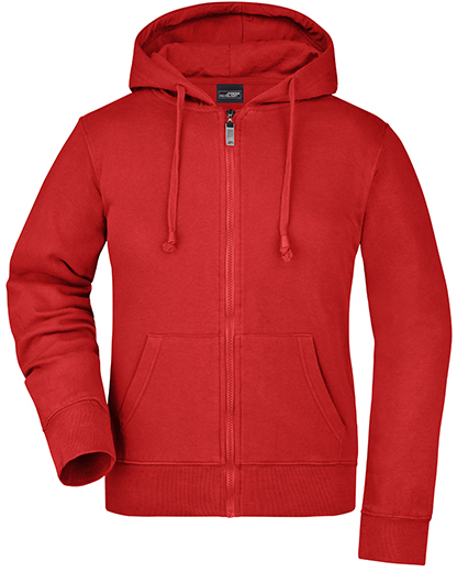 Flauschiger Damen-Zip-Hoodie mit Kängurutasche