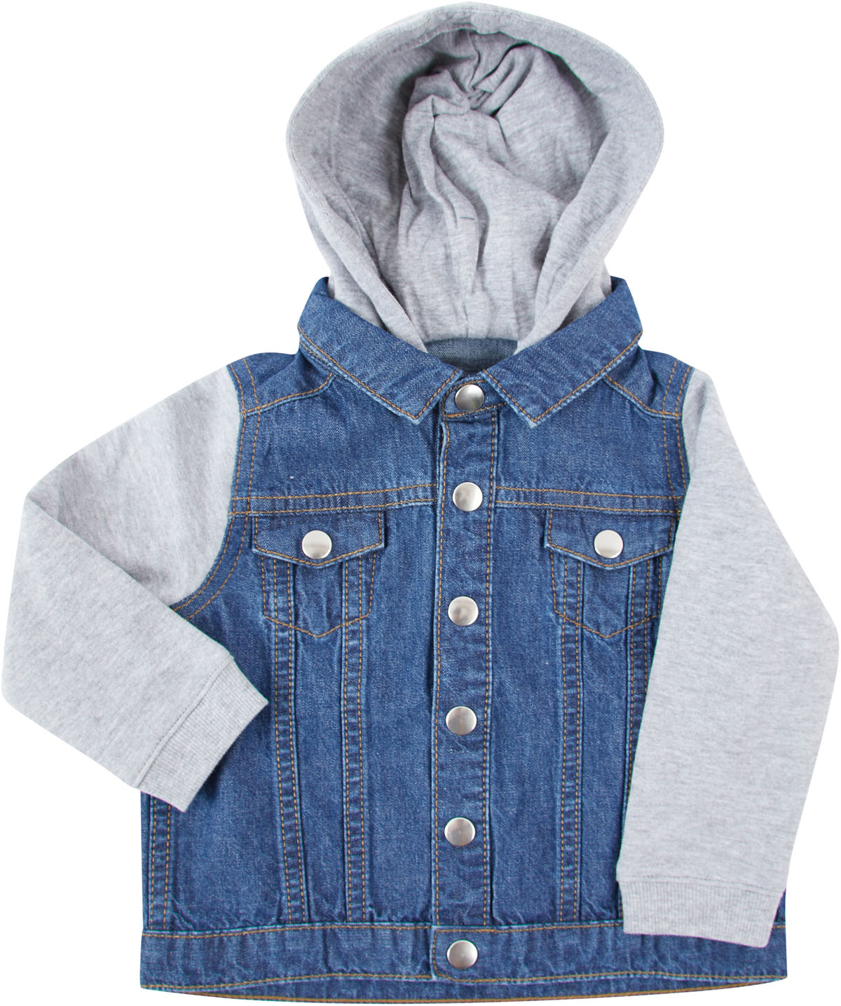 Jeansjacke für Babys und Kleinkinder mit Kapuze