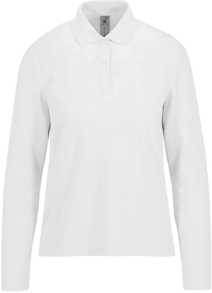 Damen Langarm-Poloshirt aus nachhaltigerer Baumwolle