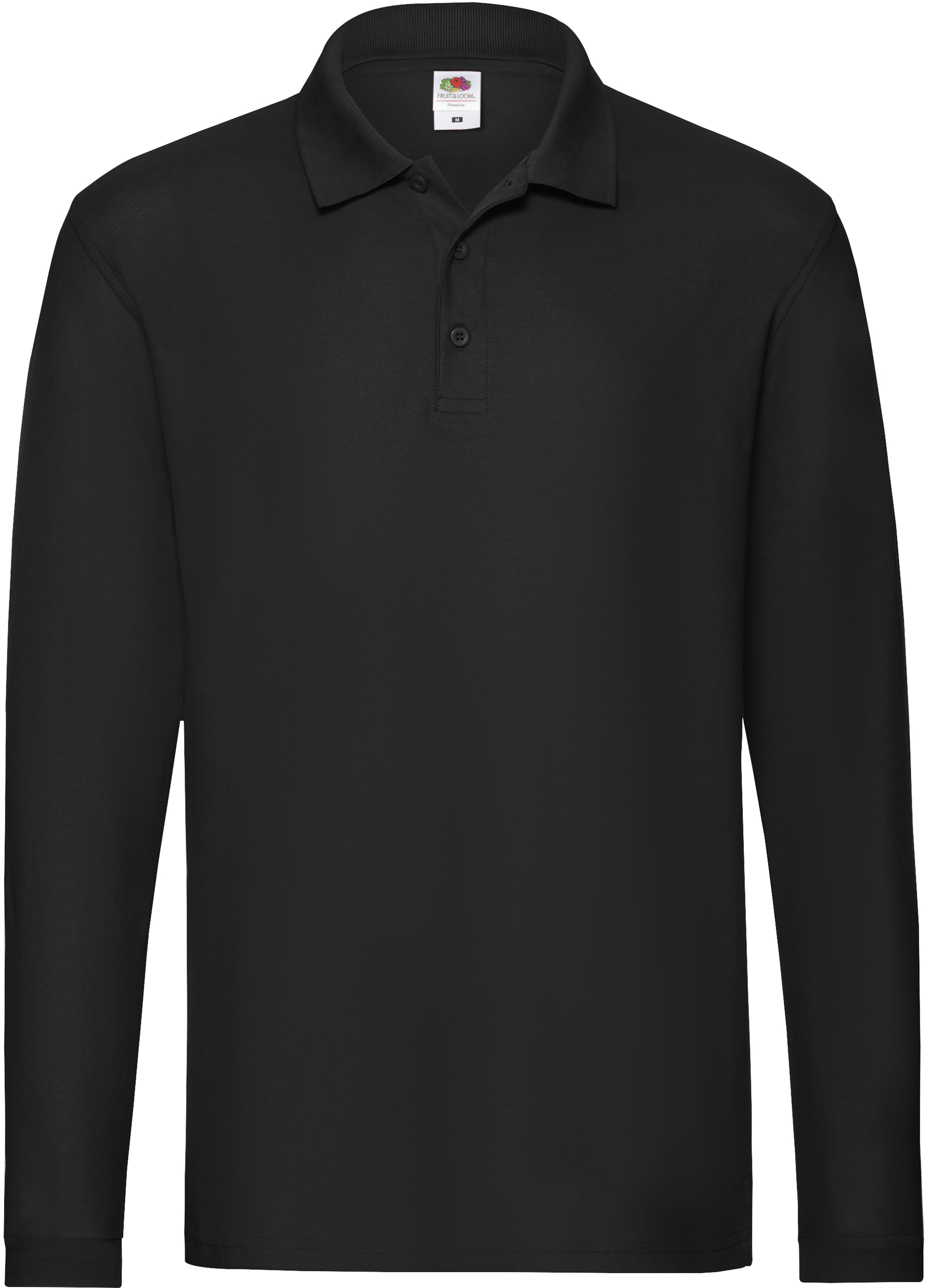 Premium Herren Langarm-Poloshirt mit Seitenschlitzen