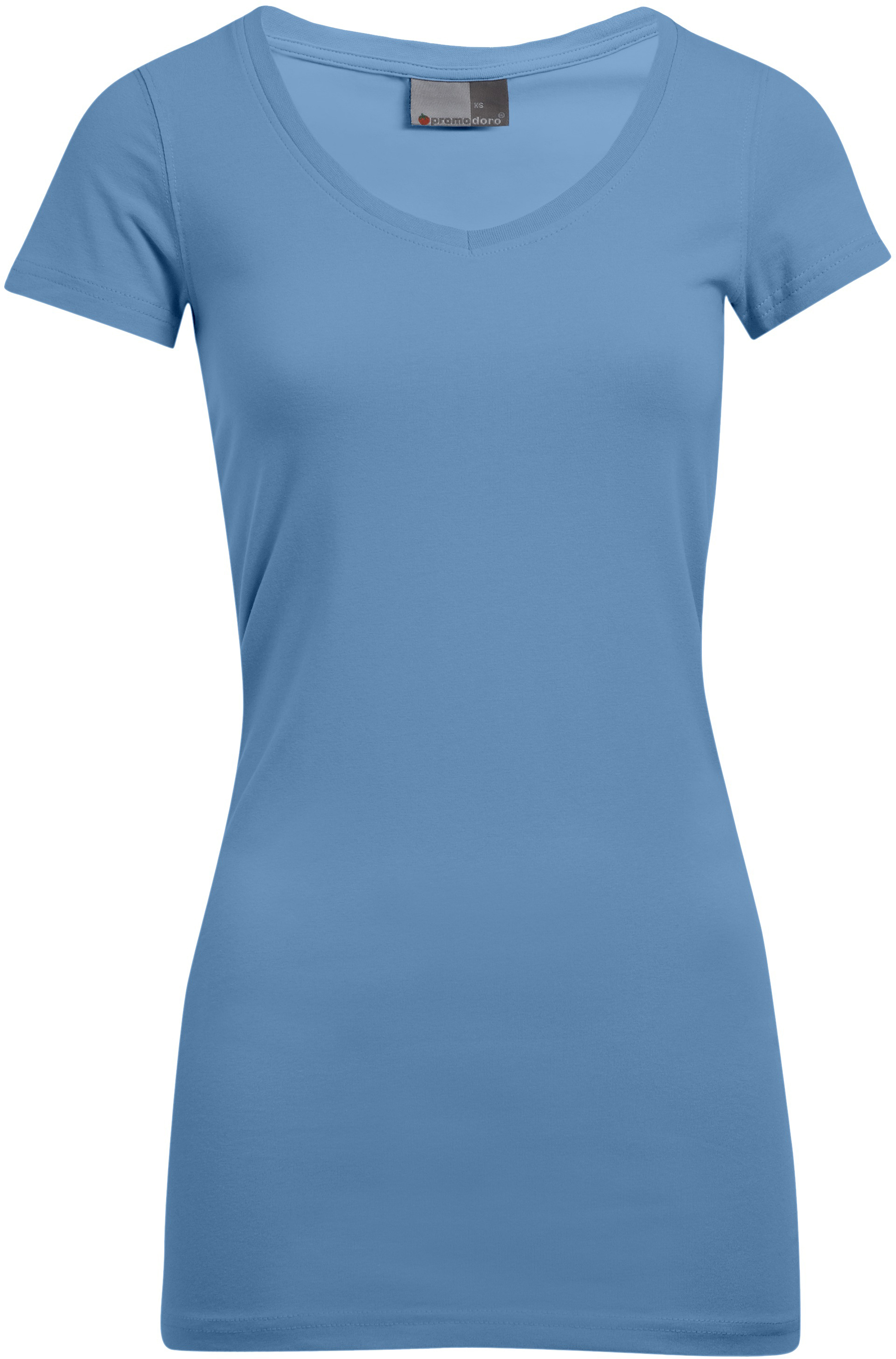 Slim Fit Damen-T-Shirt mit V-Ausschnitt