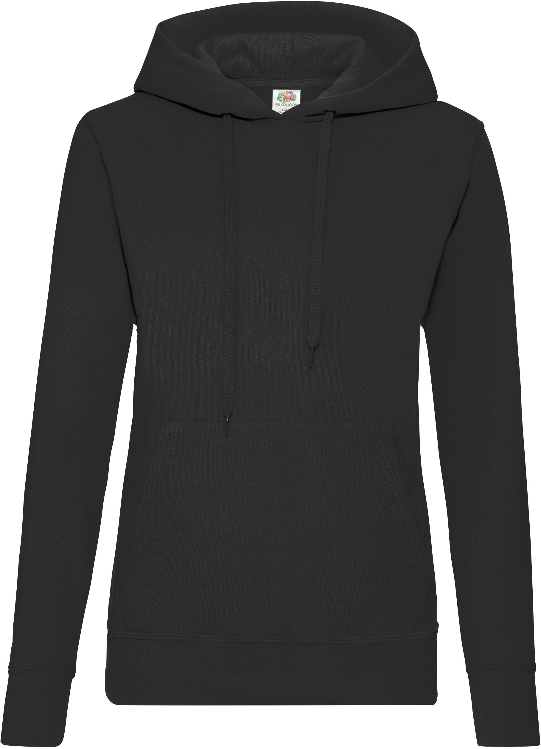 Flauschiger klassischer Damen-Hoodie mit Kängurutasche