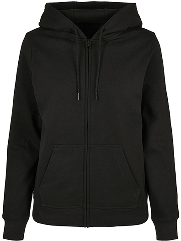 Kuscheliger Basic Damen-Zip-Hoodie mit Kängurutasche