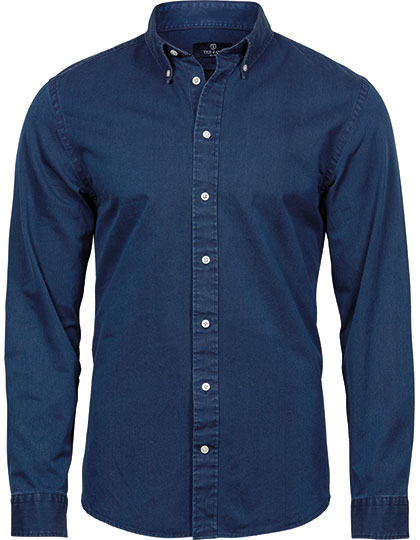 Tailliertes Herren-Twillhemd mit Button-Down-Kragen