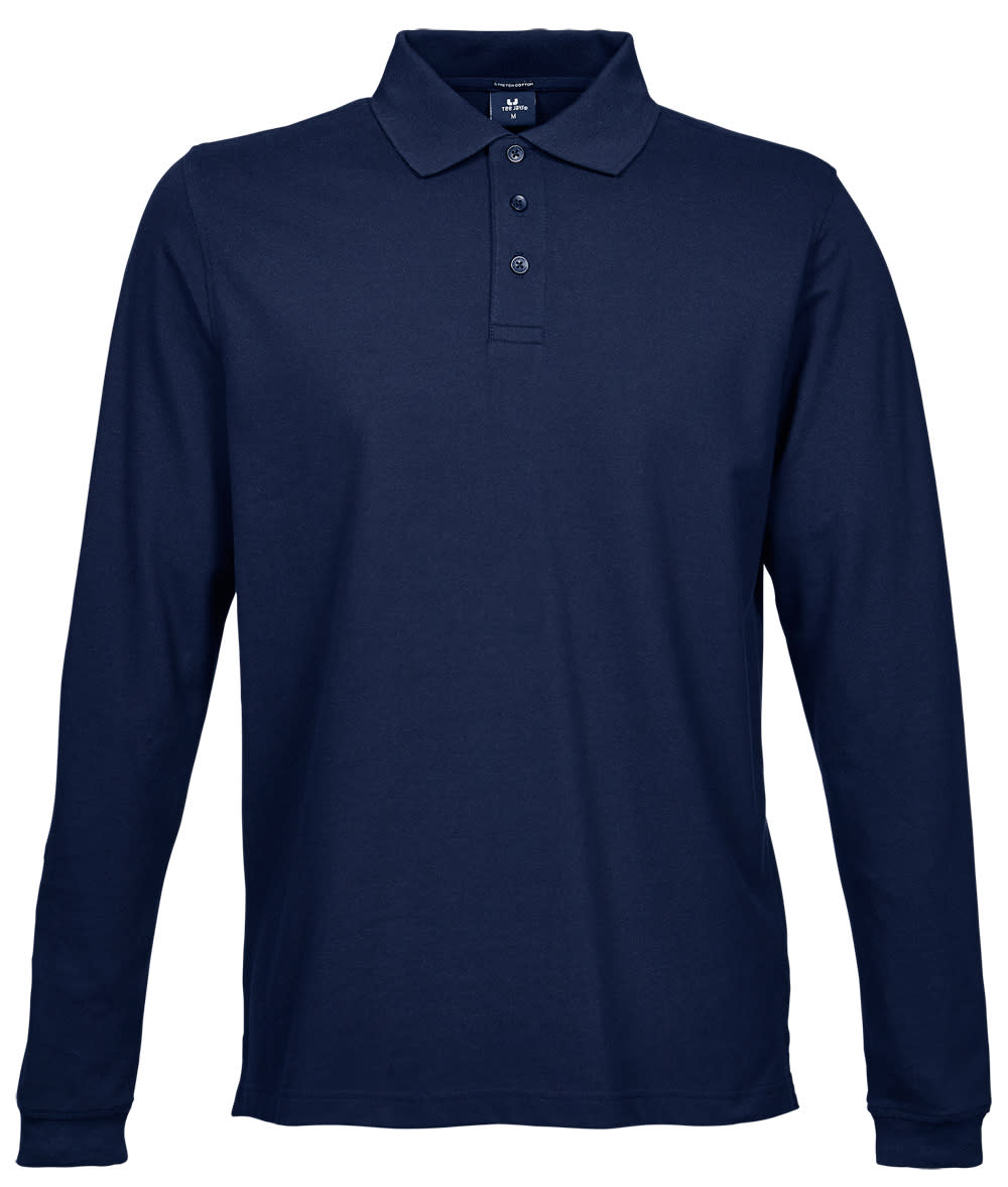 Herren Premium Stretch Langarm-Poloshirt