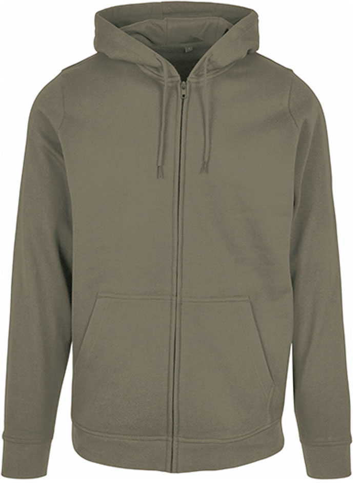 Flauschiger Basic Herren-Zip-Hoodie mit Kängurutasche