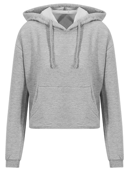 Damen Cropped-Hoodie mit Kängurutasche