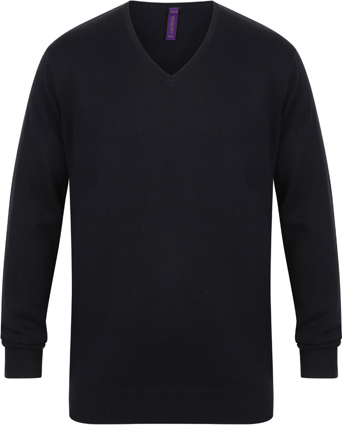 Leichter Herren-Feinsttrickpullover mit V-Ausschnitt