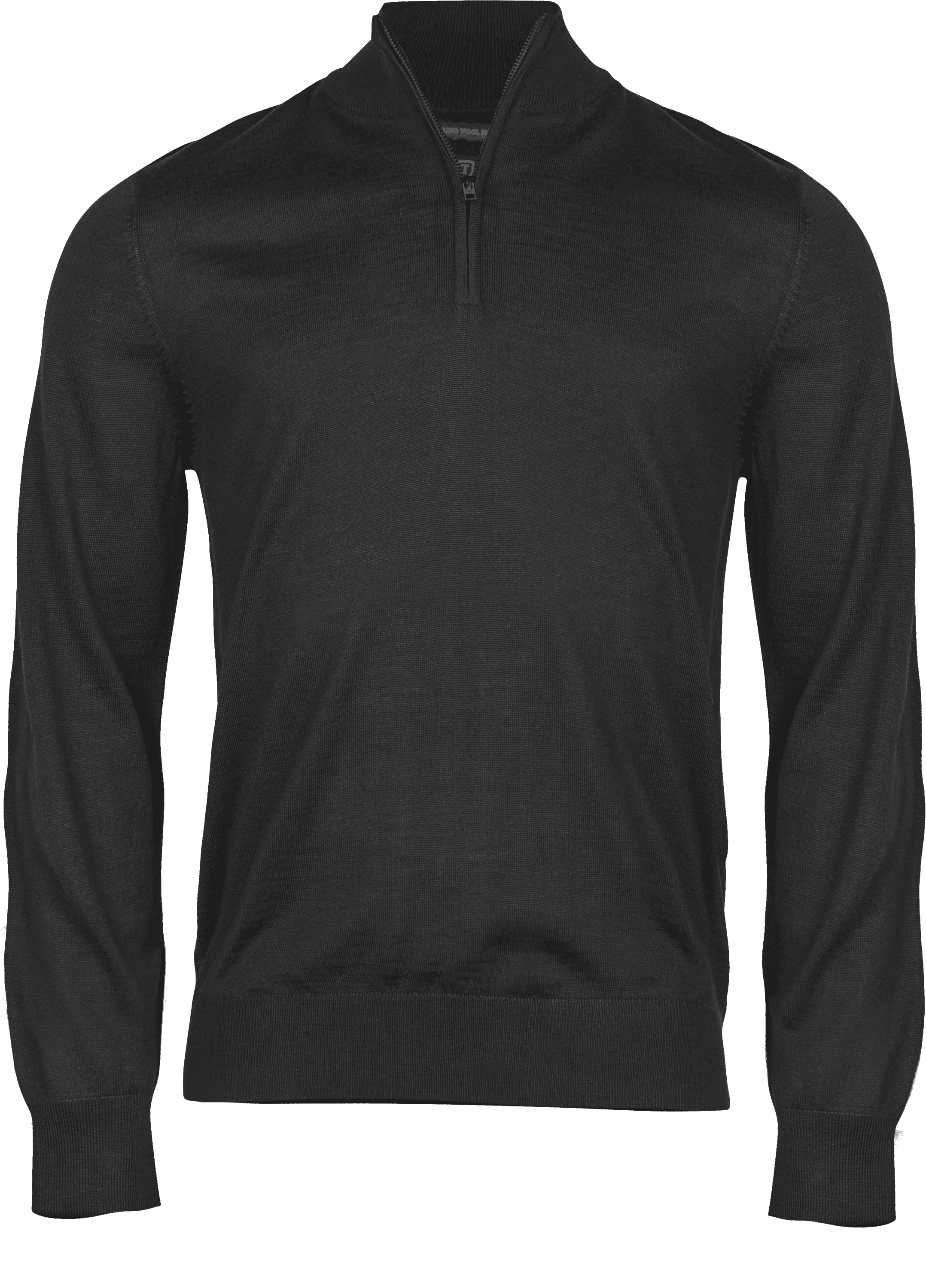 Modisches Herren-Langarm-Shirt mit 1/4 Zip aus italienischem Merino-/Polyacrylgarn