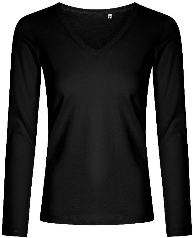 Damen-Longsleeve mit V-Ausschnitt