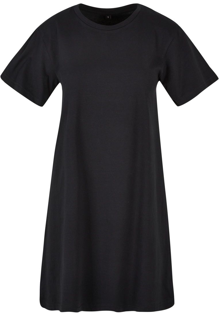 Loose Fit T-Shirt-Kleid mit feinem Rundhalsausschnitt