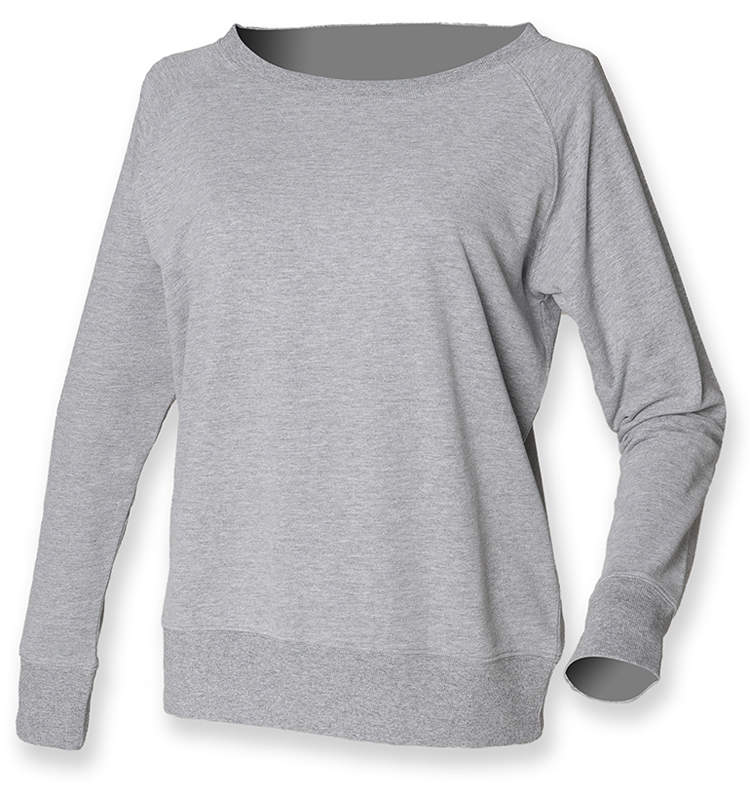 Lässiges Damen-Sweatshirt mit weitem Ausschnitt