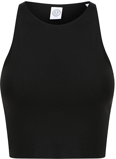 Damen Cropped-Top mit Racer-Ausschnitt