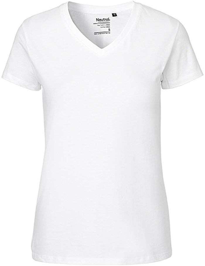 V-Neck Damen-T-Shirt aus Fairtrade-Baumwolle