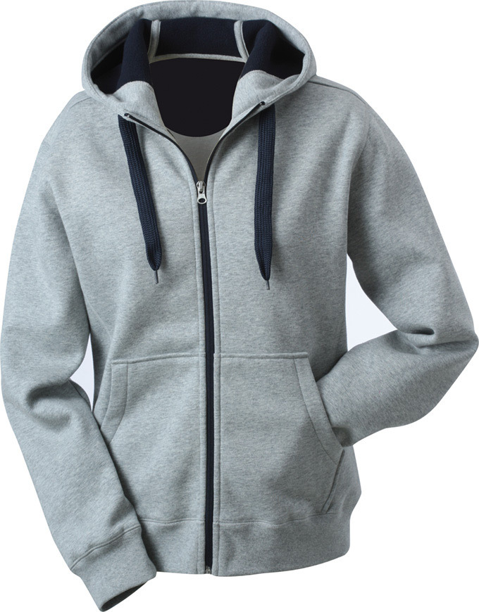 Kuscheliger Herren Zip-Hoodie mit Kontrastbändern