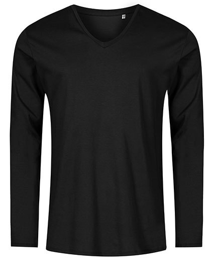 Herren-Longsleeve mit V-Ausschnitt