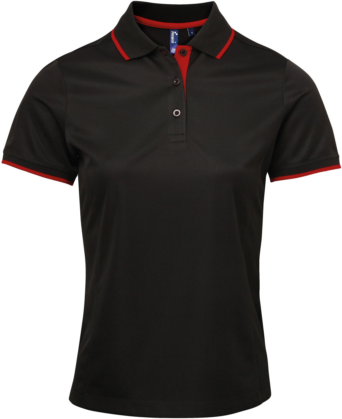 Feuchtigkeitsregulierendes Damen "Coolchecker" Kontrast-Poloshirt