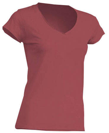 Slim Fit Damen-T-Shirt "Sicilia" mit V-Ausschnitt