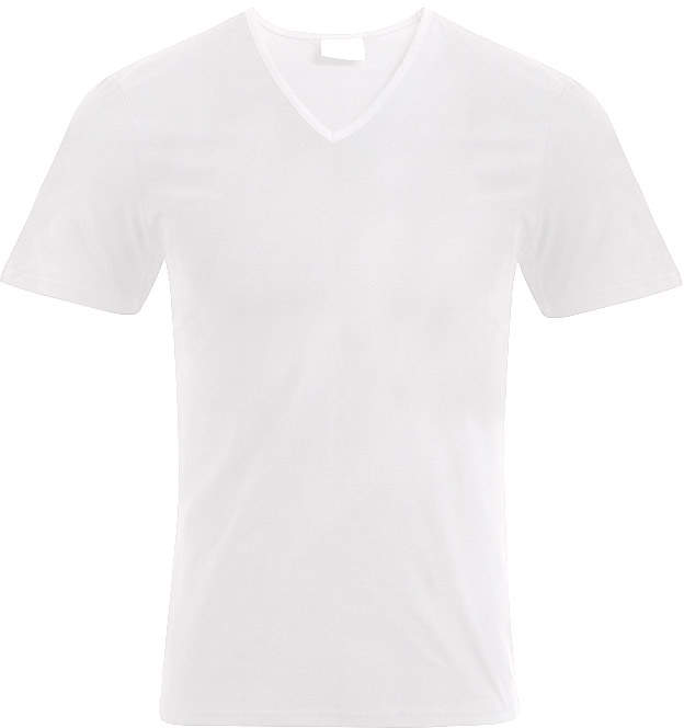 Herren Slim-Fit-T-Shirt mit Elasthan und V-Neck