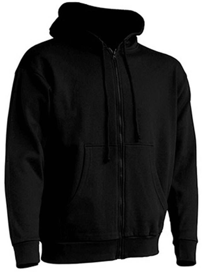 Flauschiger Herren Zip-Hoodie mit Kängurutasche