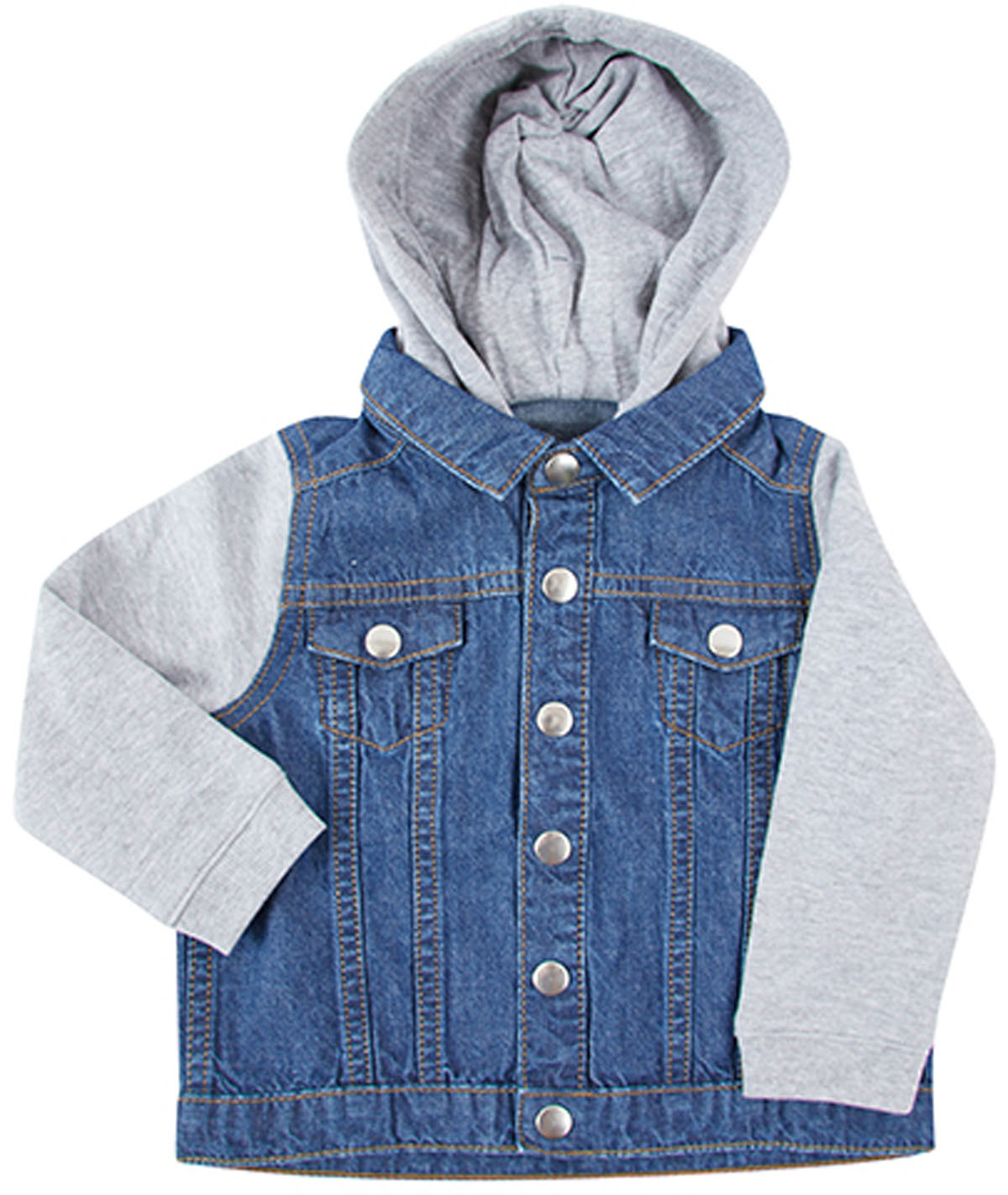 Jeansjacke für Babys und Kleinkinder mit Kapuze