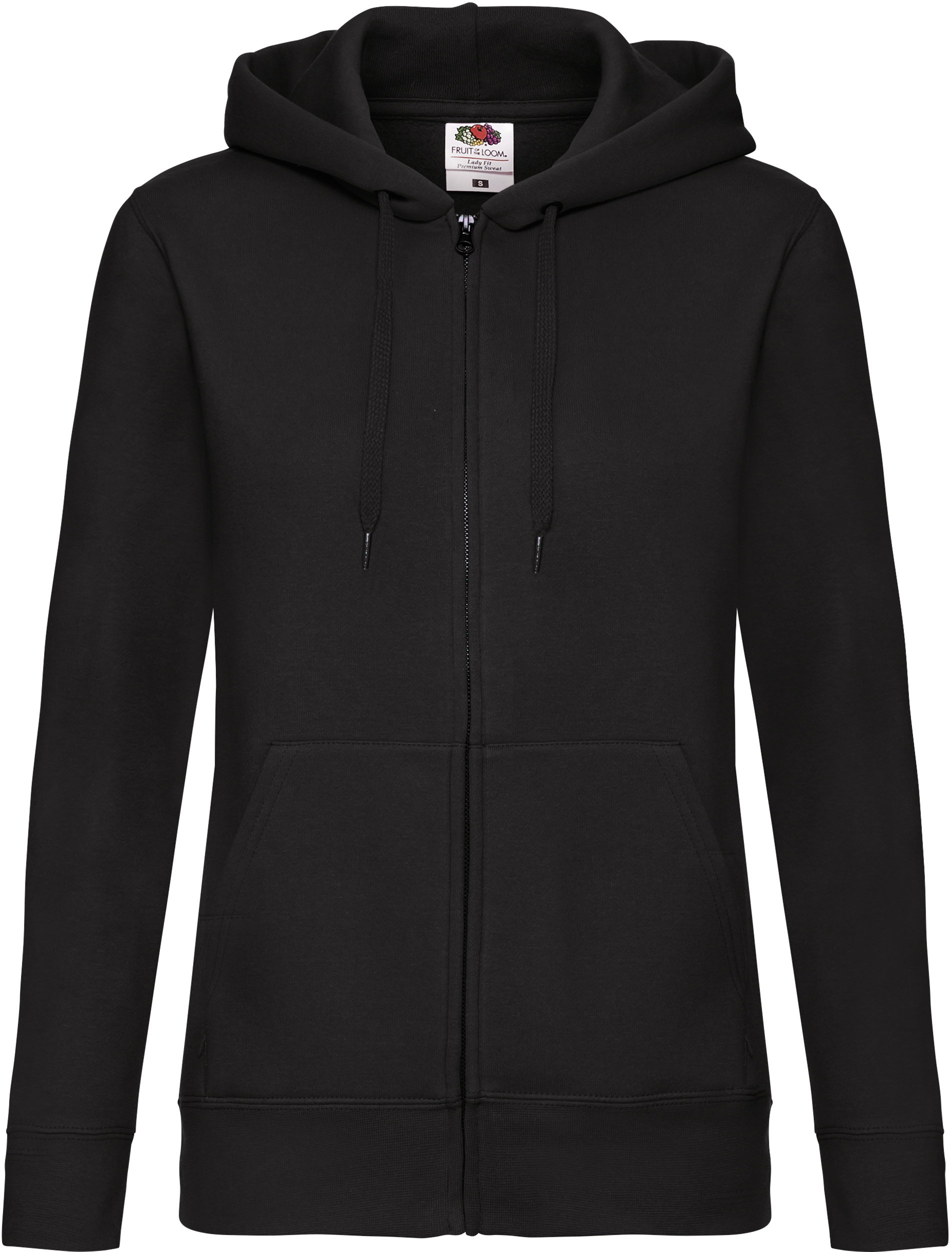 Flauschiger klassischer Premium Damen Zip-Hoodie