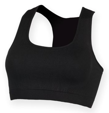 Eng anliegendes bauchfreies Damen Workout-Top