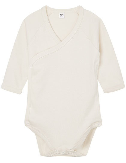 Kimono Baby-Langarm-Strampelanzug aus Bio-Baumwolle