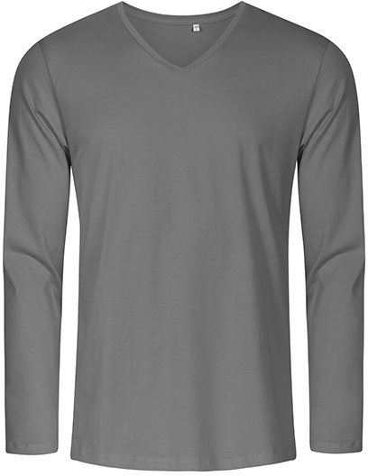 Herren-Longsleeve mit V-Ausschnitt