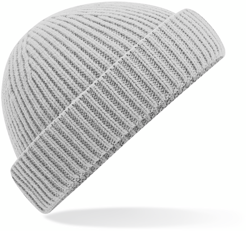 Recycelter Grob-Ripp Beanie im Hafenarbeiter-Stil