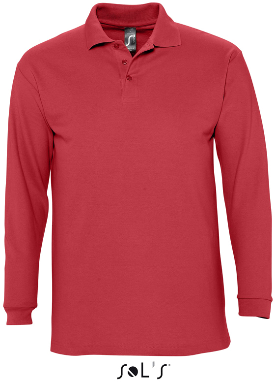 Schweres Herren Langarm-Poloshirt "Winter II"