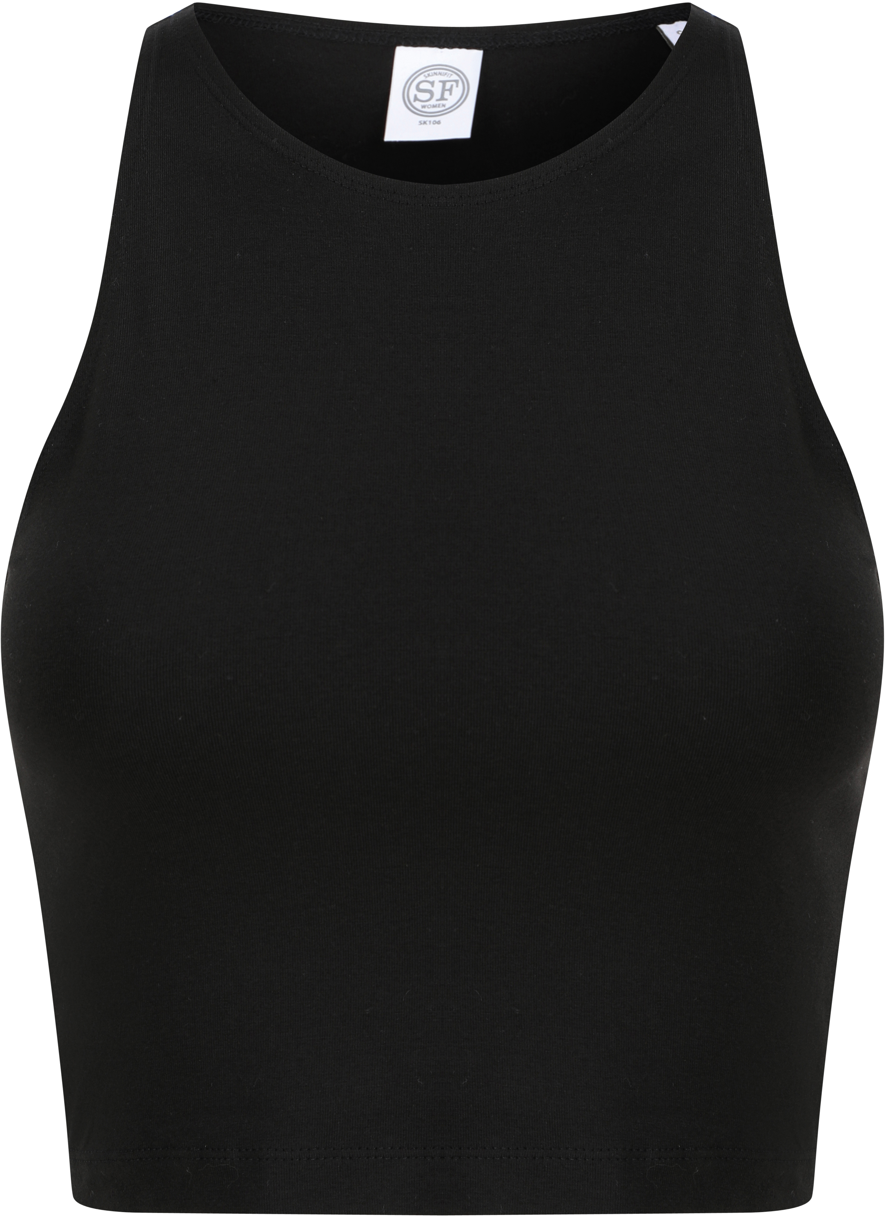 Damen Cropped-Top mit Racer-Ausschnitt