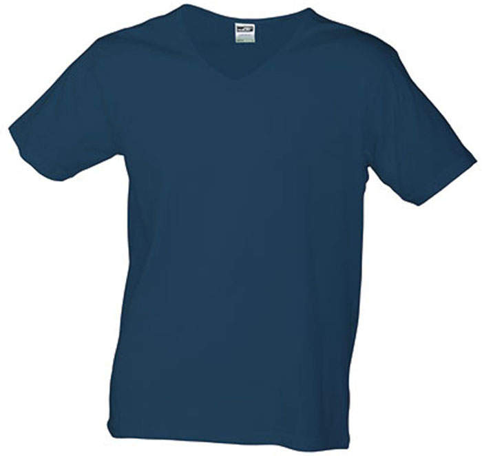 Herren T-Shirt mit V-Ausschnitt in Slim Fit