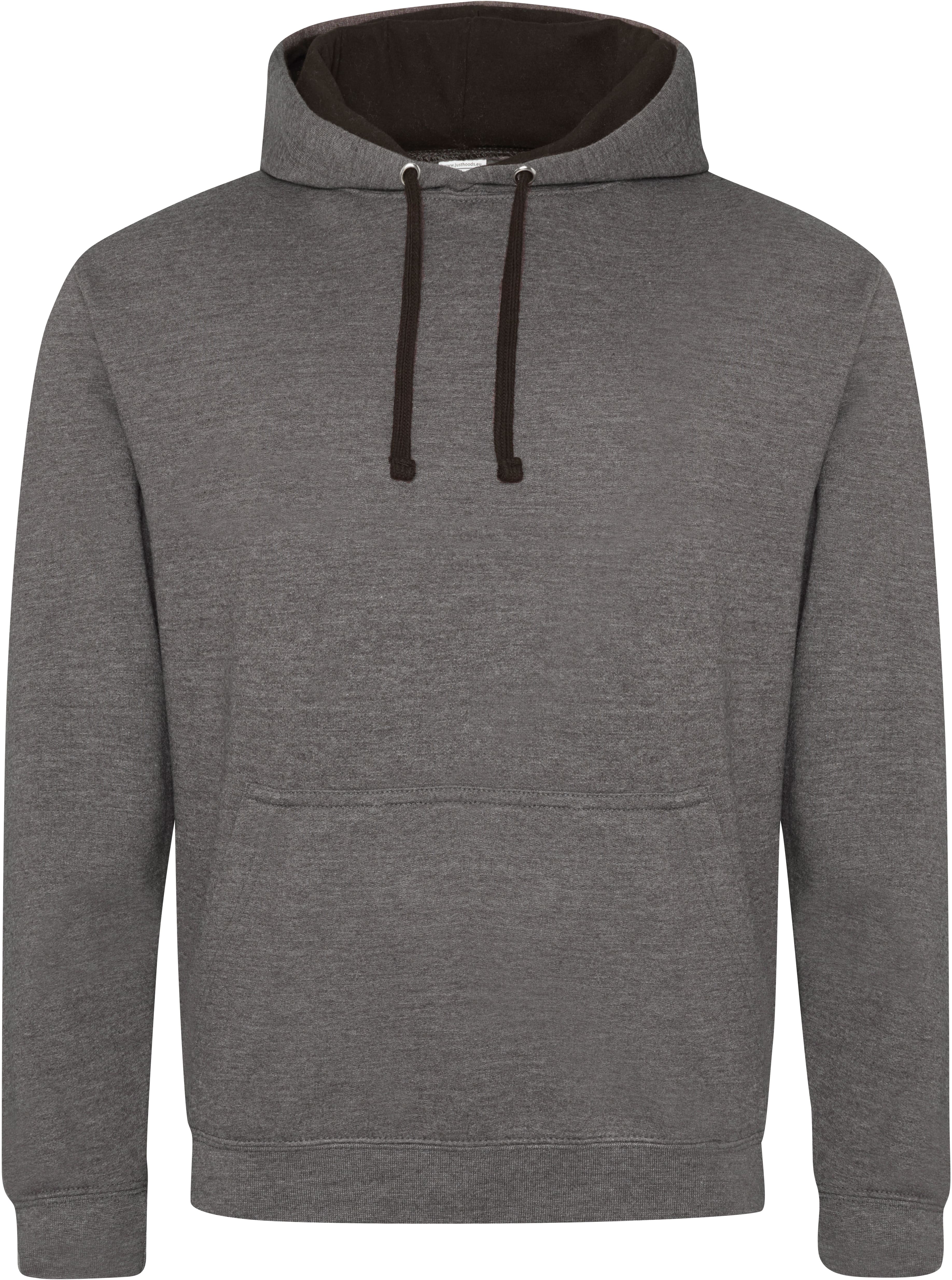 Flauschiger Herren-Hoodie mit Kontrastkapuze