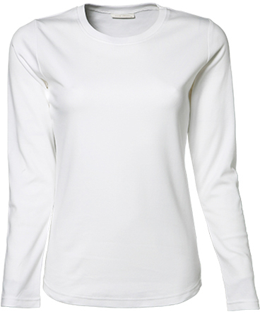 Schmal geschnittenes Damen Interlock-Longsleeve aus Bio-Baumwolle