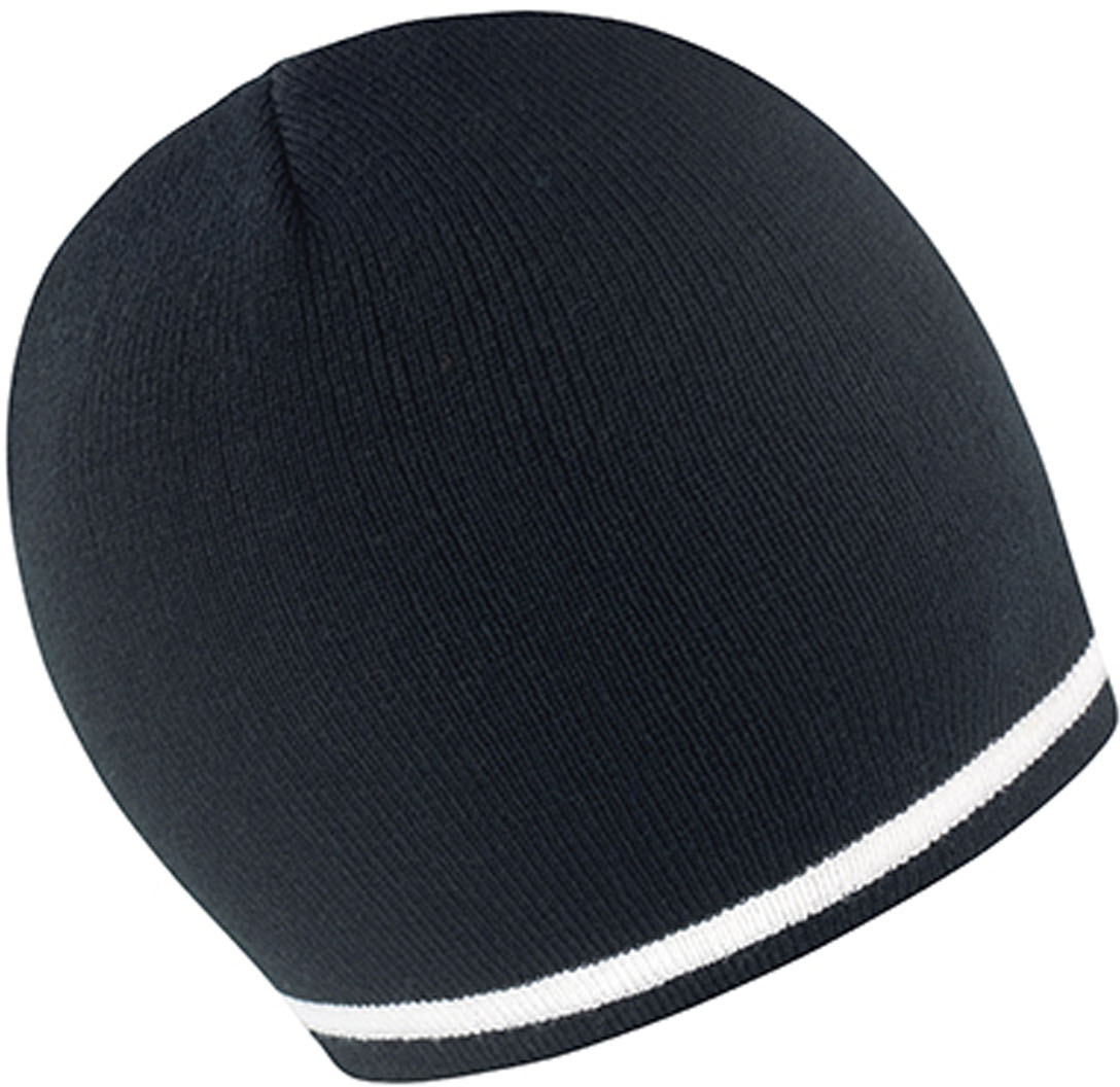 Beanie mit Kontraststreifen