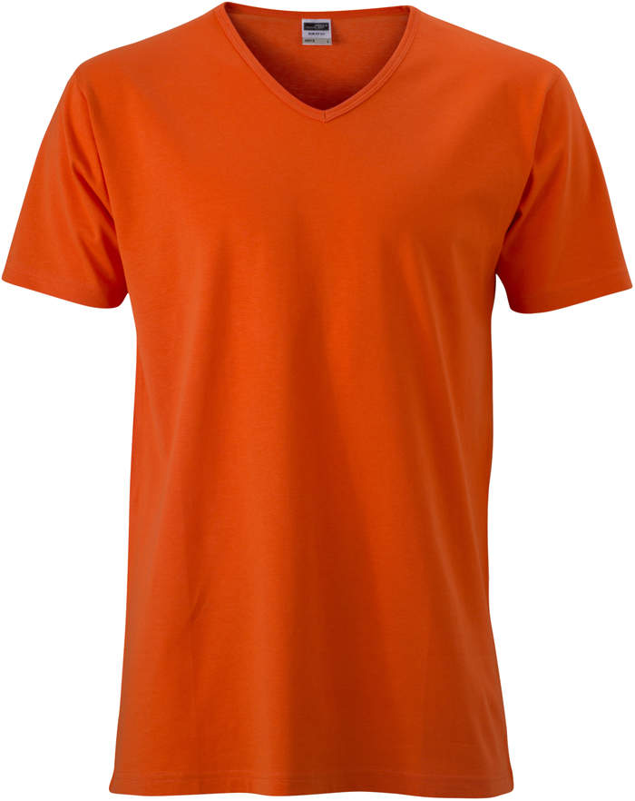 Herren T-Shirt mit V-Ausschnitt in Slim Fit