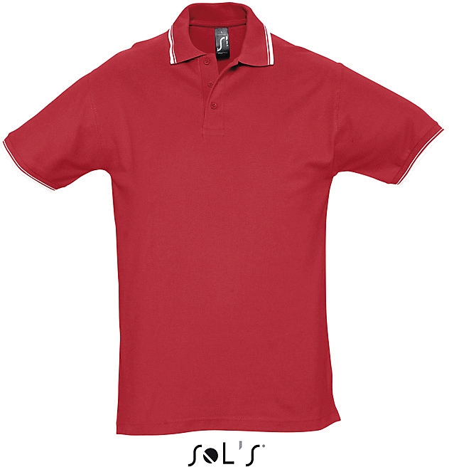 Sehr schweres Unisex Kontrast-Poloshirt "Practice"