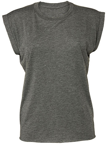 Flowy Damen T-Shirt mit Roll-Ärmeln