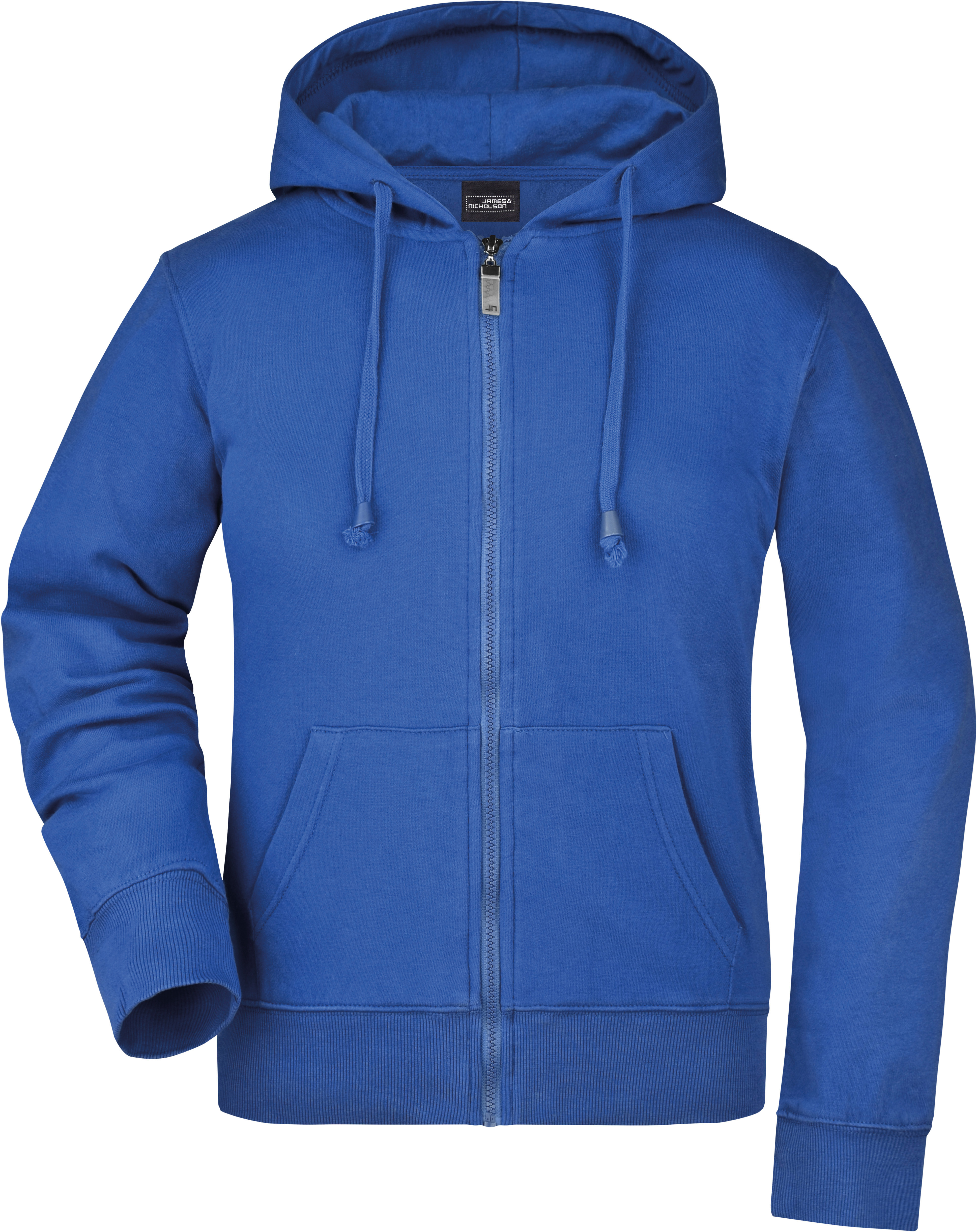 Flauschiger Damen-Zip-Hoodie mit Kängurutasche