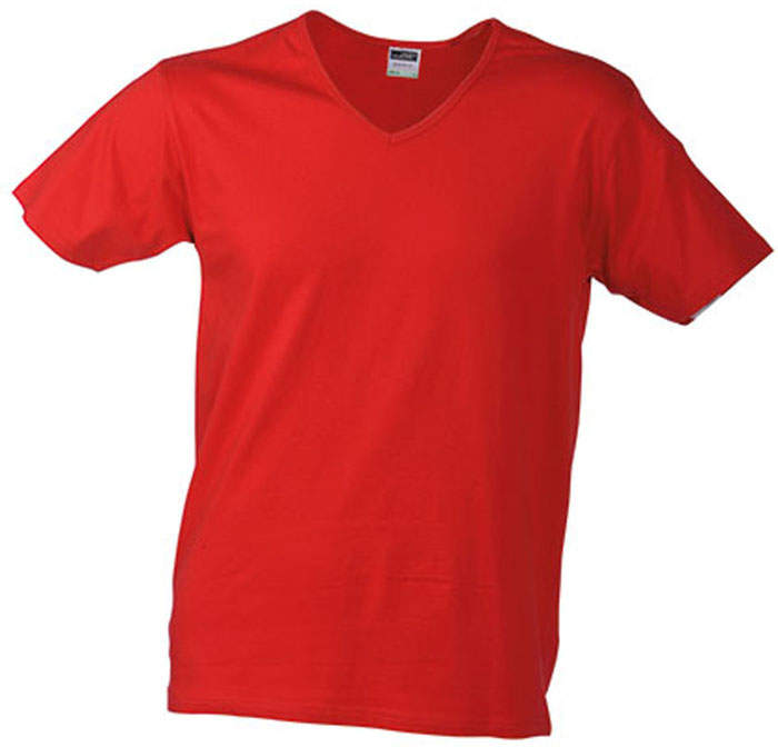 Herren T-Shirt mit V-Ausschnitt in Slim Fit