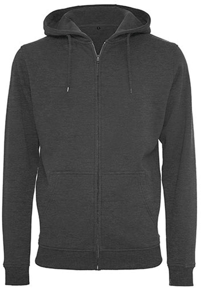 Schwerer kuscheliger Herren-Zip-Hoodie mit Kängurutasche