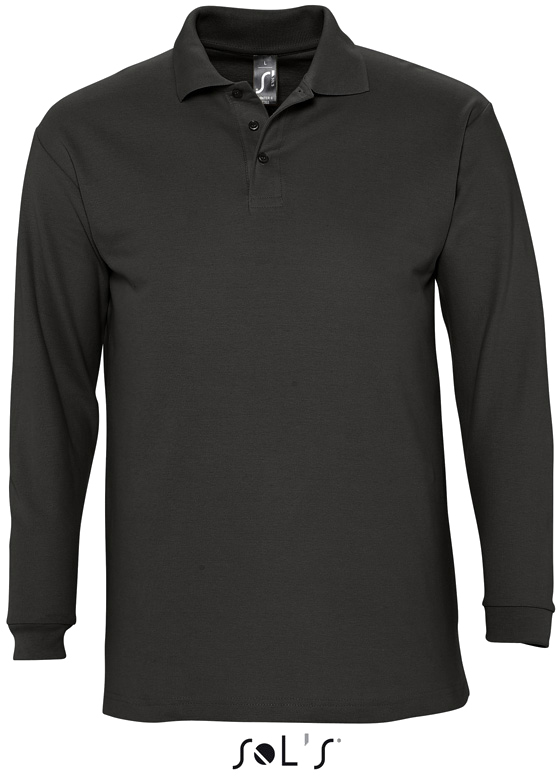 Schweres Herren Langarm-Poloshirt "Winter II"