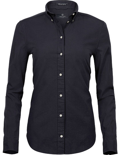 Schmal geschnittene Oxfordbluse "Perfect" mit Button-Down-Kragen