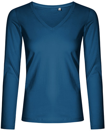 Damen-Longsleeve mit V-Ausschnitt