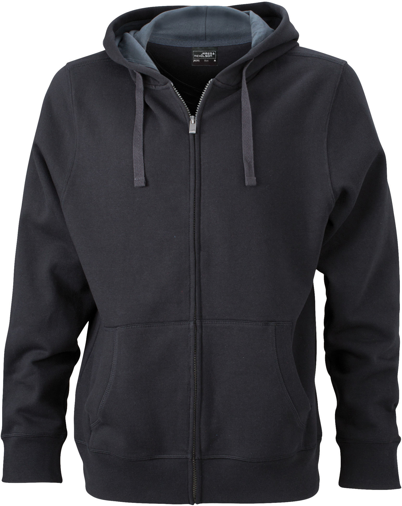 Flauschiger Herren Zip-Hoodie mit Kängurutasche und Bionic-Finish