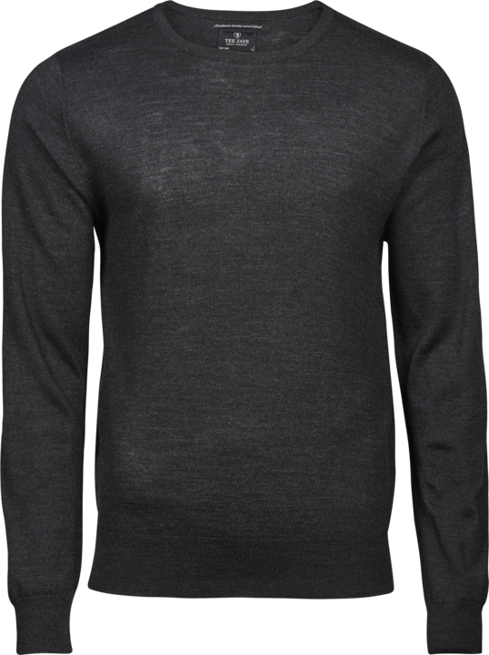 Herren-Strickpullover aus italienischem Merino-/Polyacrylgarn