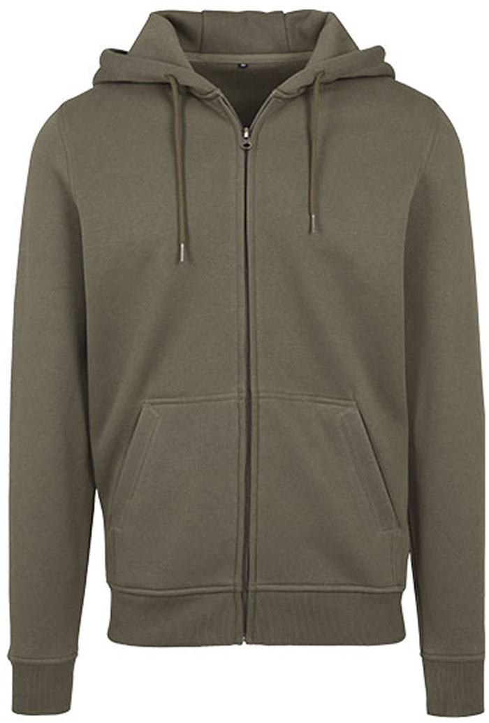 Schwerer kuscheliger Herren-Zip-Hoodie mit Kängurutasche