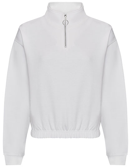 Damen 1/4-Zip Cropped Sweatshirt